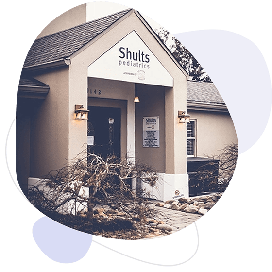 Image of the Shults Pediatrics building entrance